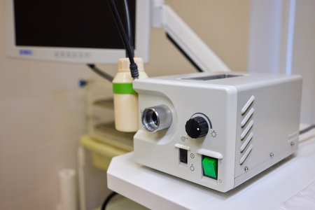 Medical Equipment Featuring Connection Ports Along with Tubing for Various Applicationsの写真素材