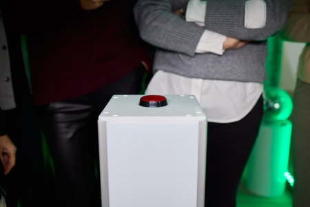 The Exciting Quiz Show Contestants Are All Set and Ready to Play for an Amazing Experienceの写真素材