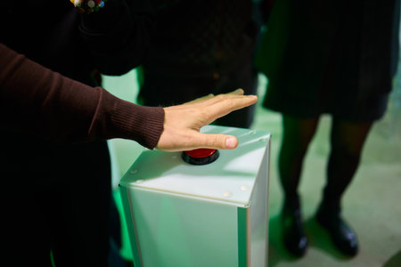 The Exciting Quiz Show Contestants Are All Set and Ready to Play for an Amazing Experienceの写真素材