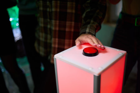 The Exciting Quiz Show Contestants Are All Set and Ready to Play for an Amazing Experienceの写真素材