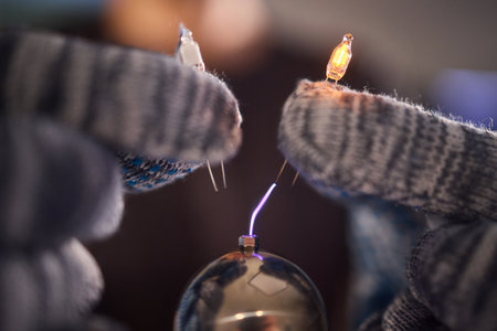 Expert carefully calibrates plasma equipment using sensitive techniques, Research professional...