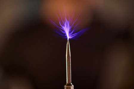Expert carefully calibrates plasma equipment using sensitive techniques, Research professional...