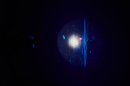 Surface analysis under ultraviolet reveals hidden contaminants, Facility inspector uses UV...