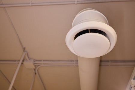 Industrial ceiling design, Contemporary utility ceiling features, Modern commercial ceiling with...
