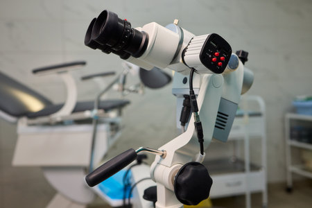 Advanced Optical Microscope Utilized Within a Laboratory Environment for Various Purposes
