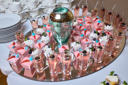 Luxurious setup with delicate details, Sophisticated arrangement featuring refined decor elements,...