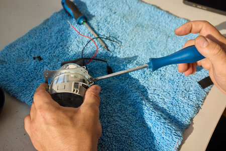 Careful precision is essential when installing a car headlight assembly for optimal performance