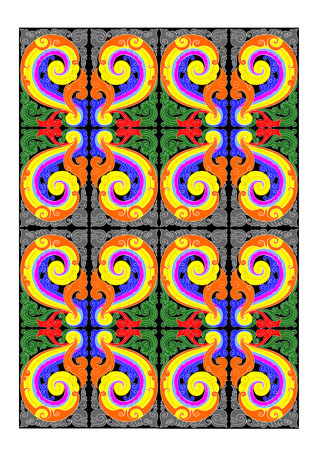 Floral ethnic ornament 8のイラスト素材