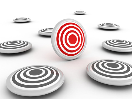 red different success target out of othersの写真素材