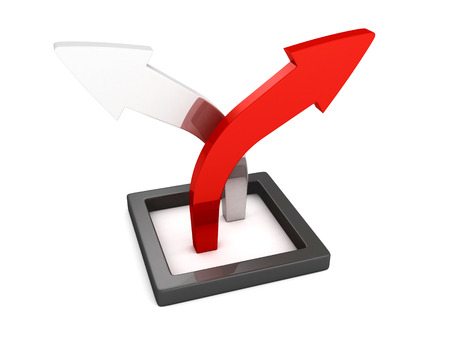 different directions arrows in checkboxの写真素材