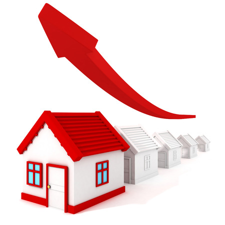 real estate price graph grow up arrowの写真素材