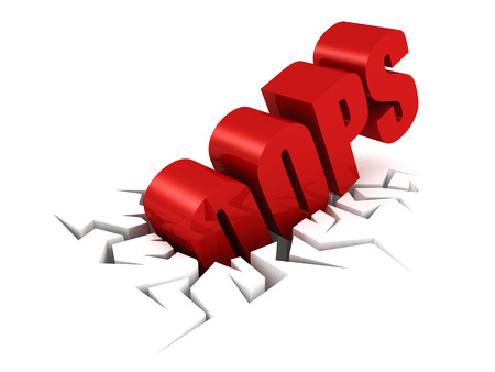 red OOPS text letters in crack hole. 3d concept render illustrationの写真素材