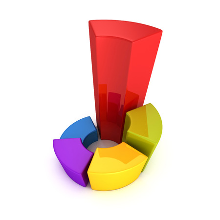 round pie chart profit diagram. business financial concept 3d render illustrationの写真素材