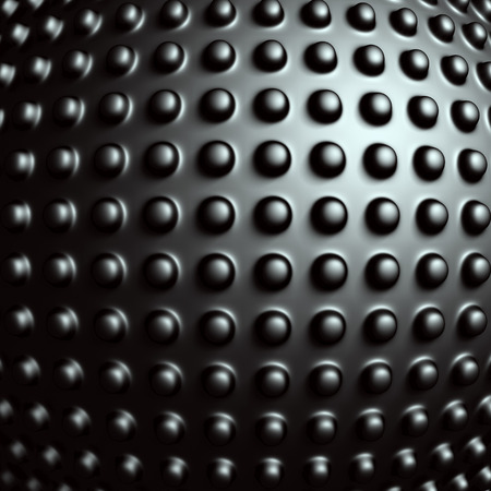 Dark Metallic Sphere Industrial Design Background. 3d Render Illustrationの写真素材