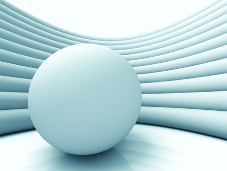 Abstract Sphere Ball Architecture Background. 3d Render Illustrationの写真素材