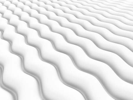 White Abstract Wave Texture Background. 3d Render Illustration