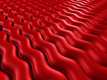 Abstract Red Stripe Pattern Background. 3d Render Illustration
