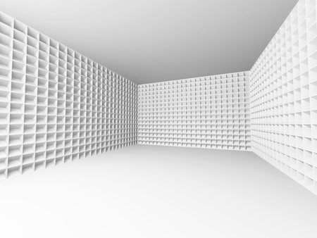 Abstract Empty Interior. Modern Architecture Design Background. 3d Render Illustrationの写真素材