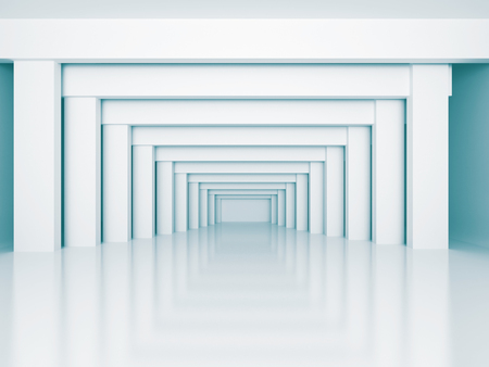 White Abstract Modern Geometric Background. 3d Render Illustrationの写真素材