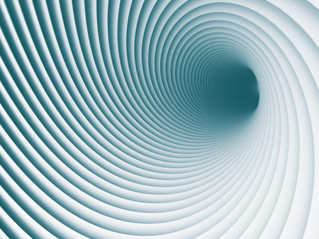 White Tube Hole Tunnel Background. 3d Render Illustration