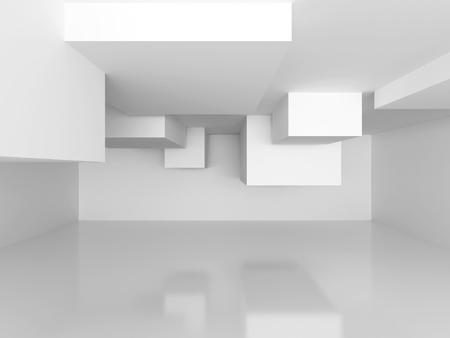 Abstract Architecture Modern Empty Room Interior Background. 3d Render Illustrationの写真素材