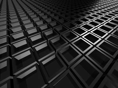 Abstract Dark Silver Metallic Background. 3d Render Illustrationの写真素材
