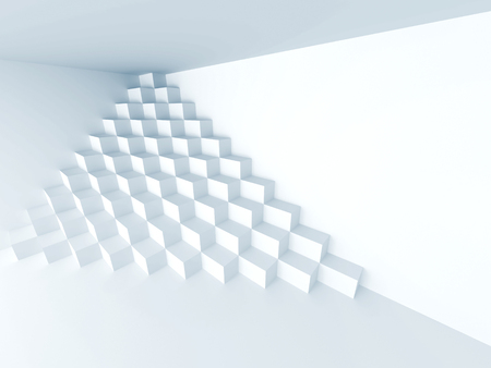 Abstract Geometric Design Architecture Background. 3d Render Illustrationの写真素材