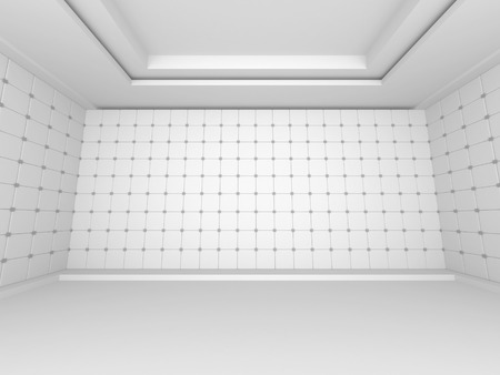 Abstract Modern White Architecture Background. 3d Render Illustrationの写真素材