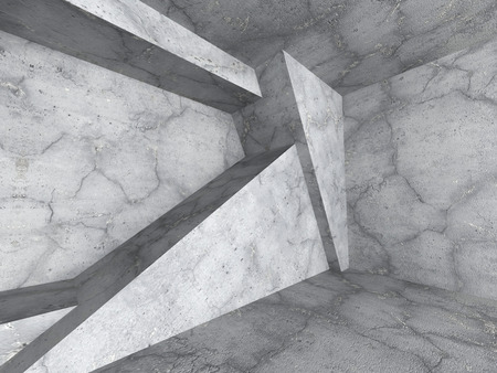 Abstract Concrete Geometric Construction Architecture Background. 3d Render Illustrationの写真素材