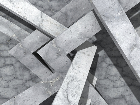 Abstract concrete architecture geometric design background. 3d render illustrationの写真素材