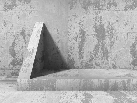 Abstract concrete wall construction. Architecture background. 3d render illustrationの写真素材