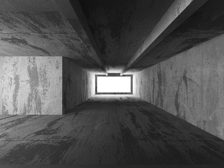 Dark concrete urban architecture background. 3d render illustrationの写真素材