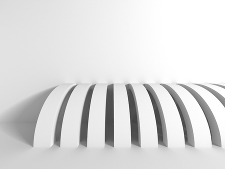 Abstract Modern White Architecture Background. 3d Render Illustrationの写真素材