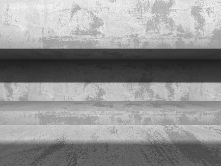 Abstract concrete geometric architecture background. 3d render illustrationの写真素材