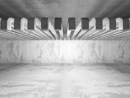 Concrete architecture background. Abstract empty dark room. 3d render illustrationの写真素材