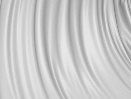 White silk cloth wavy soft background. 3d render illustrationの写真素材