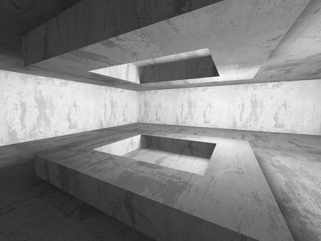 Abstract geometric concrete architecture background. 3d render illustrationの写真素材