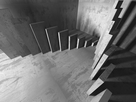Empty dark abstract concrete room interior architecture background. 3d render illustrationの写真素材