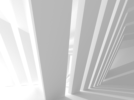 Abstract geometric concrete architecture background. 3d render illustrationの写真素材