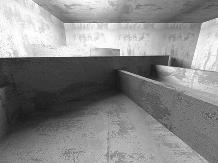 Abstract concrete architecture dark background. 3d render backgroundの写真素材