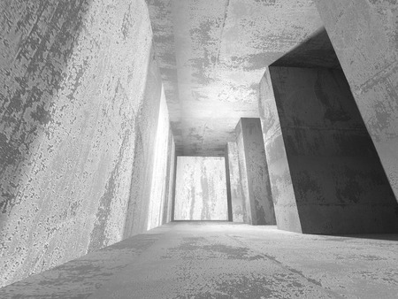 Abstract geometric concrete architecture background. 3d render illustrationの写真素材