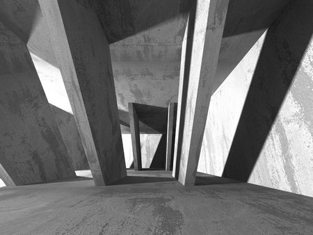 Abstract geometric concrete architecture background. 3d render illustrationの写真素材