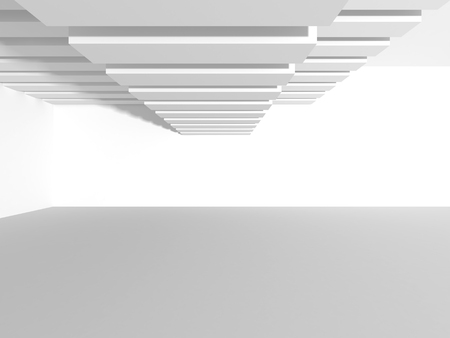 White Architecture Construction Modern Interior Background. 3d Render Illustrationの写真素材