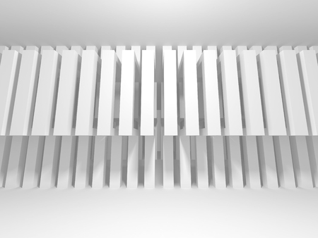 Abstract White Architecture Geometric Background. 3d render illustrationの写真素材