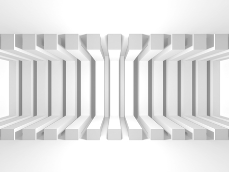 Futuristic White Architecture Design Background. 3d Render Illustrationの写真素材