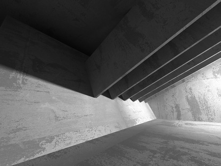 Abstract geometric concrete architecture background. 3d render illustrationの写真素材
