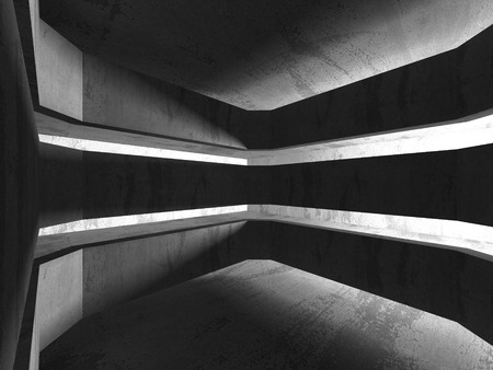 Abstract geometric concrete architecture background. 3d render illustrationの写真素材