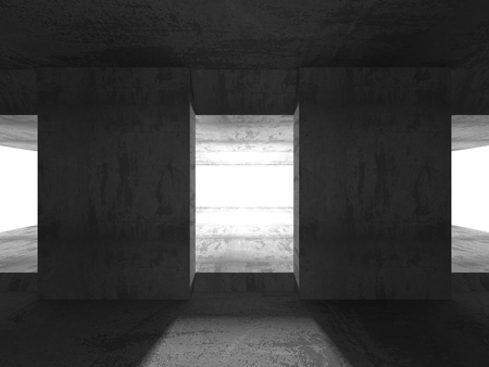 Abstract geometric concrete architecture background. 3d render illustrationの写真素材