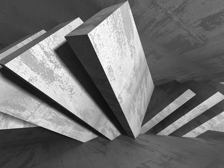 Abstract geometric concrete architecture background. 3d render illustrationの写真素材