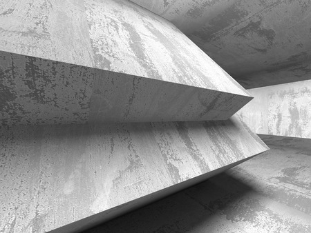 Abstract geometric concrete architecture background. 3d render illustrationの写真素材